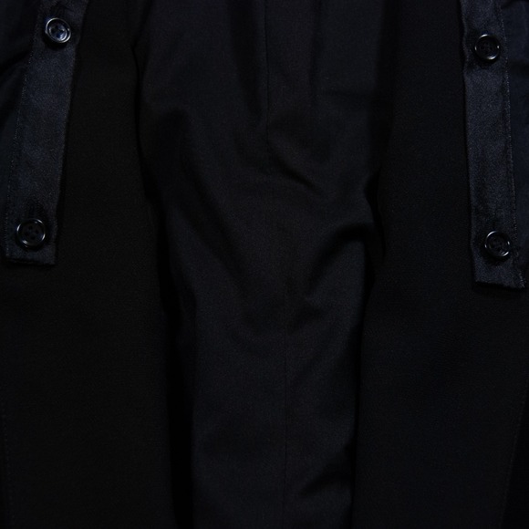 Ann Taylor Black Ruffle‎ Front Blazer Jacket Size 6 Career Office Removable - Picture 7 of 11